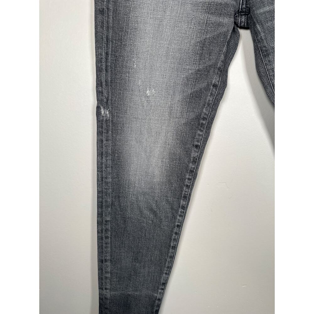 Moussy Vintage Jeans Howa Womens 27 Skinny Light Black Distressed Raw Hem - Picture 3 of 10